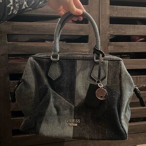 Guess denim patchwork purse
